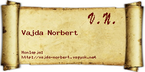 Vajda Norbert névjegykártya