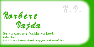 norbert vajda business card